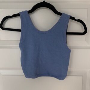 Together Sky Blue Sleeveless Crop Top